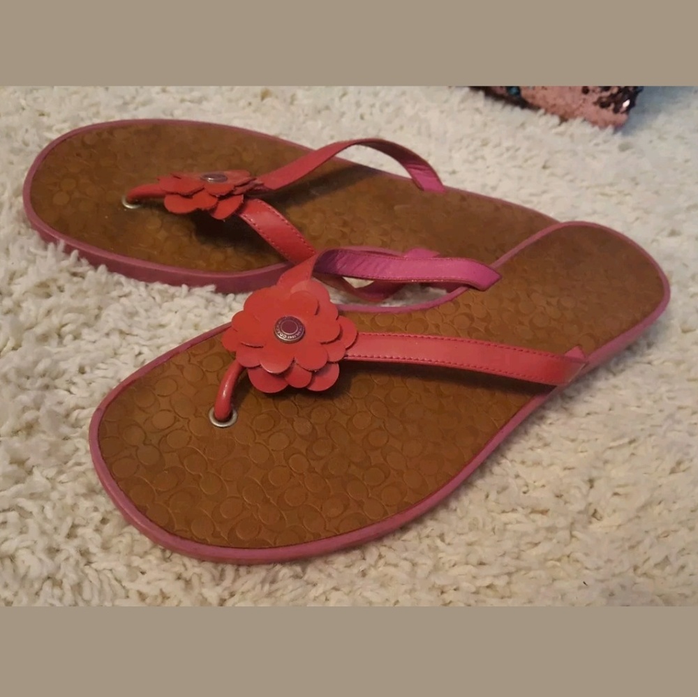 Coach Pink Lindy Sandals Size 9